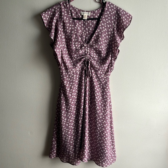 Purple flower print dress - Picture 1 of 3